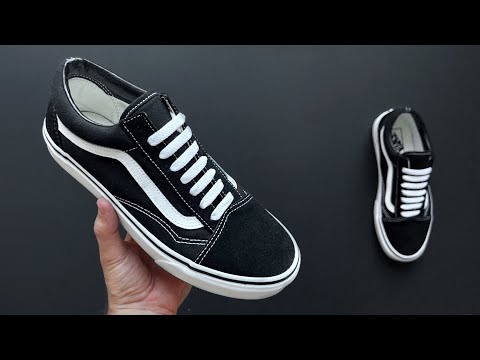 HOW TO BAR LACE VANS OLD SKOOLS (EASY WAY)