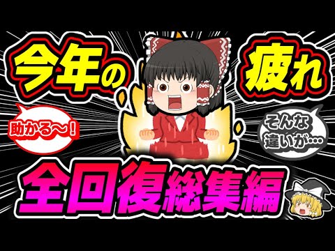 【総集編】グッタリした疲れを全回復するアイテムを解説【ゆっくり解説】