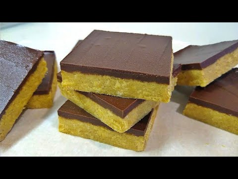 NO BAKE Homemade Reese Bars | 5 INGREDIENTS | Chocolate Peanut Butter Bars