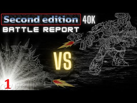 40k Second Edition Battle Report (1) Ork vs Space Marines 1500pts