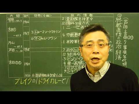 語呂合わせ日本史〈ゴロテマ〉84(近現20(基本23)終戦直後の政治経済②)