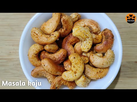 spicy roasted cashews recipe in telugu | masala kaju in telugu | roasted cashews recipe | మసాలా కాజు