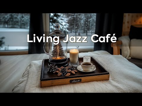 Living Jazz Café ~ Relaxation in Warm Coffee Aromas & Winter Streets for Calm, Focus Moments 🎄🫘