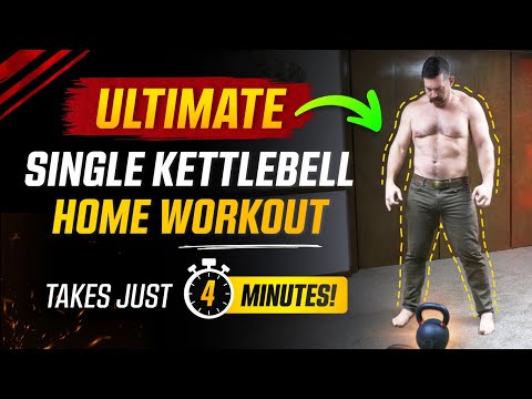 Kettlebell "Tabata Set" [The ULTIMATE Single Kettlebell Home Workout!] | Coach MANdler 1