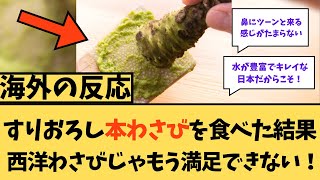 【海外の反応】すりおろし本わさびを食べた結果西洋ワサビもう満足できない！