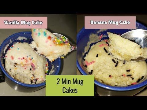 2 Min Mug Cake Recipes 2 Ways | How To Make Eggless Mug Cakes in Microwave | Telangana Ruchulu