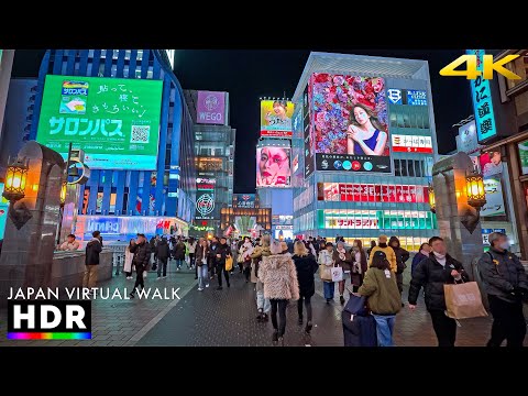 Osaka Japan - Weekend Night Walk in Dotonbori • 4K HDR