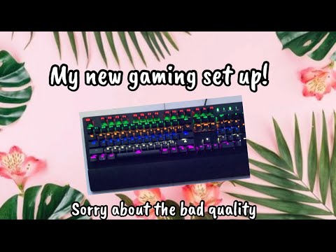 || 🖥 🎙My *NEW* Gaming setup! 🎙🖥|| random video|| sorry about the bad quality ||