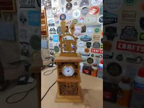 God Bless America Patriot Clock Made On  A Scroll Saw #shorts