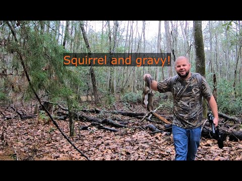 Squirrel hunting catch and cook! Squirrel and gravy!