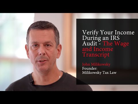 Verify Your Income During an IRS Audit   The Wage and Income Transcript