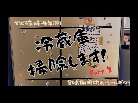 シールだらけの冷蔵庫掃除【ズボラ主婦のズボラ掃除】弥奈vlog