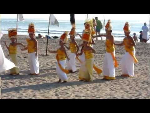 Balinese ceremony in Kuta beach