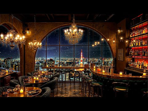 Tokyo Night Jazz Lounge & Smooth Exquisite Jazz Saxophone Music in Cozy Bar Ambience for Relaxing