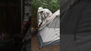 SOLO CAMPING IN THE RAIN • RELAXING CAMPING RAIN #shorts