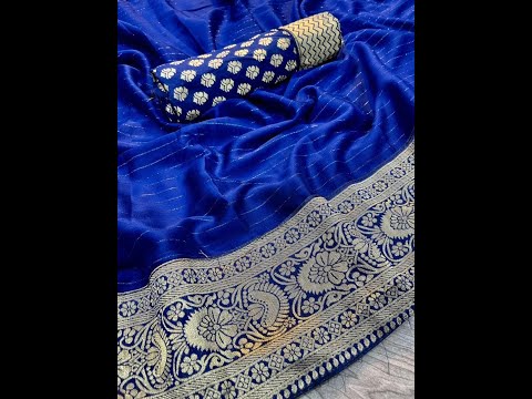 Pure Nylone Organza jacquard With heavy Silver Zari Squence Worked Saree with Fancy Blouse work.