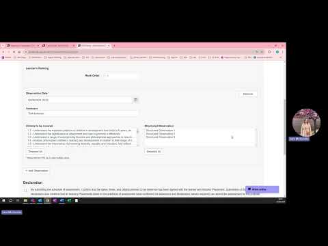 How to add or amend a schedule of assessment in the portal – T Level Education & Early Years