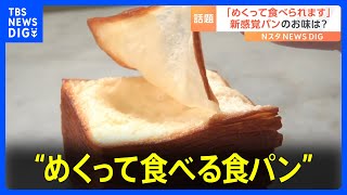 斬新すぎる！まるで本のような「めくって食べる食パン」 シェフおすすめの簡単アレンジも｜TBS NEWS DIG