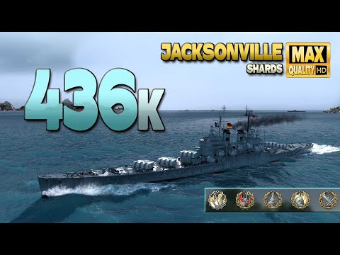 Cruiser Jacksonville: Outstanding game on Shards - World of Warships