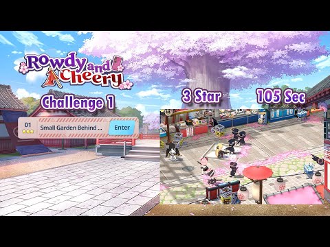 Blue Archive Global - Rowdy and Cheery Challenge 1 (3 Star & 105 Sec Clear)