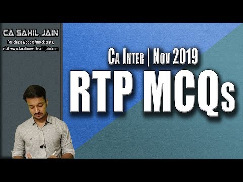 CA Inter RTP MCQs | Nov 2019 | CA Sahil Jain