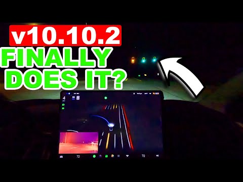 FSD Beta 10.10.2 vs Impossible Left Turn! First Impressions Night Drive (Tesla 2021.44.30.21)