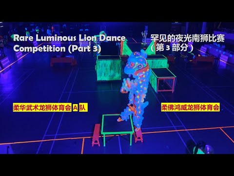 Luminous Lion Dance: Johor Hong Wai Dragon & Lion Dance Assn and Rou Hua Sports Assn Team A