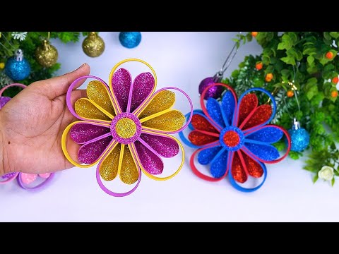 How to Make EVA Foam Snowflakes❄️Christmas Ornaments🎄Manualidades Navideños