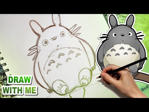 How to Draw Totoro (Pencil) EASY Step by Step Art Lesson