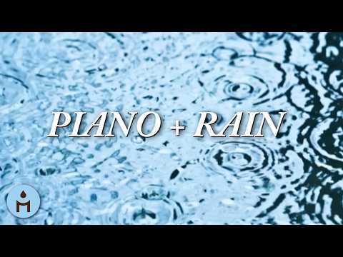 Sleepy Rainy Piano Music 🩵 🌧️ Relaxing Music & Rain Sounds