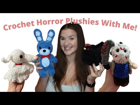 Crochet Horror Plushies With Me- Crocheting Spooky Amigurumi For A Horror Comic Con