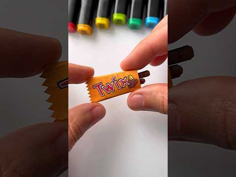 Miniature Twix Idea #shorts #art #papercraft