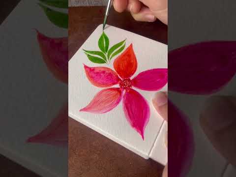 How to Paint the EASIEST Watercolor Flower |1 Minute Loose Floral Tutorial for Beginners