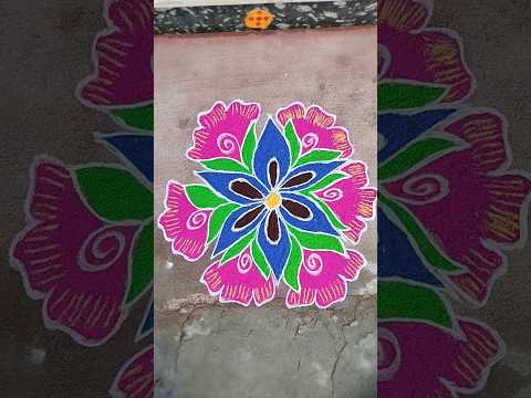 #easyrangoli #rangoli #muggulu #rangolidesigns #design #simplerangoli #festivalrangoli