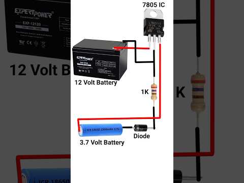 12 To 3.7 Volt Battery 🔋 Charging Module Connection #shorts