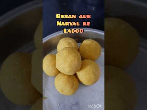 Sirf 4 ingredients se banaye besan aur naryal ke laddu #besanladdu #besanladoo #viralshort