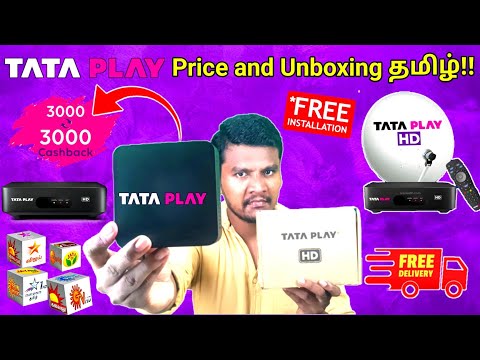 TATA PLAY DTH Connection price and Unboxing Tamil | Tata play New Connection price & unboxing Tamil