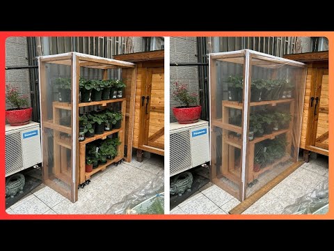 为花架DIY迷你暖棚｜DIY mini greenhouse for flower stands｜20241213