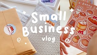 studio vlog ✧ packing orders for my small business, printing stickers, daily life