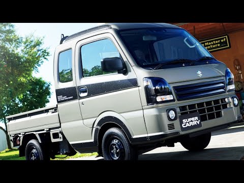 151万円の新車! スズキの「斬新軽トラ」は素晴らしい! 5速MT×「デフロック付き高性能4WD」の大胆な「黒すぎ顔」が魅力的です。 ワイルドな「スーパーキャリイ」は日常使いにも適しています。