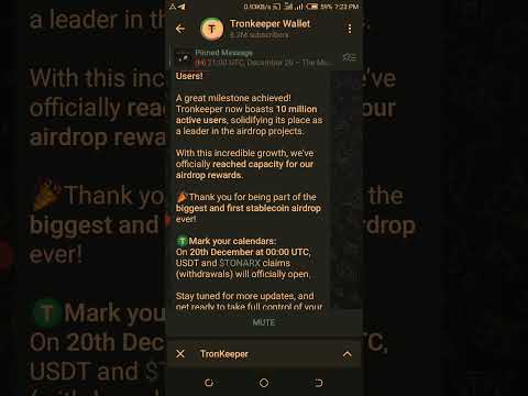 Tronkeeper Airdrop Withdrawal Time Has Changed | Tronkeeper Airdrop Listing - TONARX Airdrop Listing