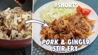 Easy Shogayaki! Pork & Ginger Stir Fry #Shorts