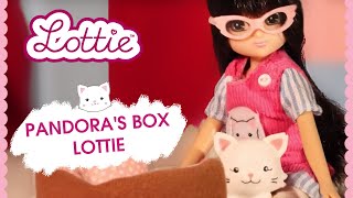 Lottie dolls: Pandora's Box Lottie doll and Pandora the Persian Cat