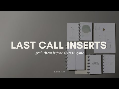 Last Call Planner Inserts: Get Organized & Inspired Before They're Gone! | Cloth & Paper