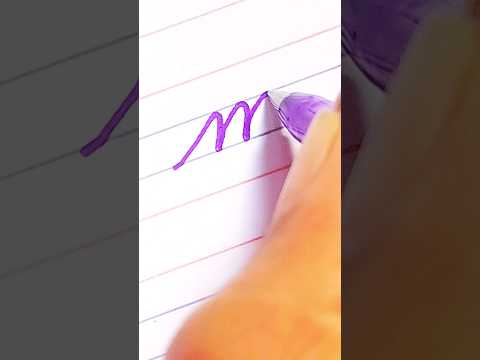 How to write letter 'm' in cursive handwriting #handwriting #shorts