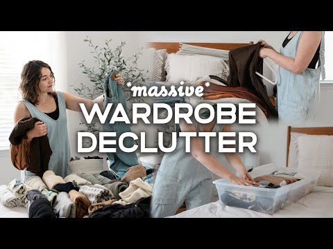 MASSIVE Postpartum Closet Declutter & Organize With Me | Trying Everything On & My “Mom” Wardrobe