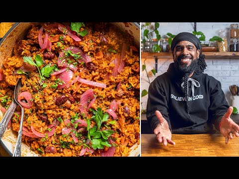 Easy One Pot Rice and Beans | Jollof Rice | Healthy Vegan and Vegetarian Recipe