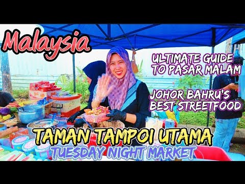 Johor Bahru Night Market | Pasar Malam Taman Tampoi Utama (Tuesday Market) | Malaysia Street Food.