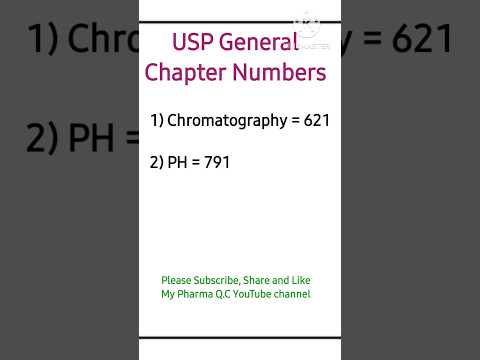 general chapter numbers USP || #alcoa #qualitycontrol #pharmacompanies #pharma