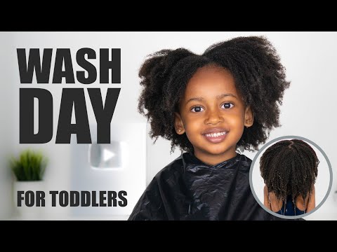 FULL WASHDAY ROUTINE for KIDS 💦 (Detangle, Wash, Condition, Moisturise & Style) (Natural Hair)